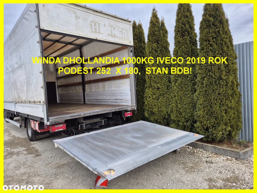 Winda Dhollandia 1000 kg, 2019 Iveco, wysoki duży blat 180 cx 252 , stan bdb! - 1