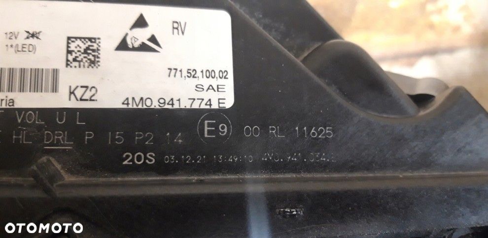 audi q7 4m0 941 033b/34b full led ameryka usa kompletne z modułami - 6