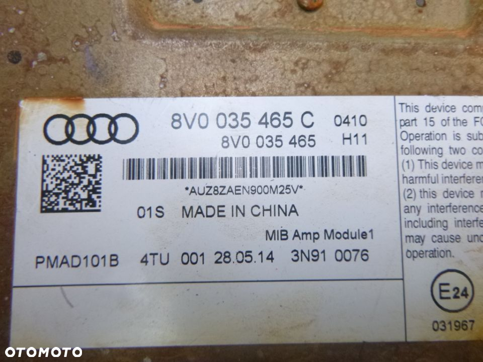 Wzmacniacz Bang Olufsen AUDI A3 S3 RS3 8V0035465C - 3