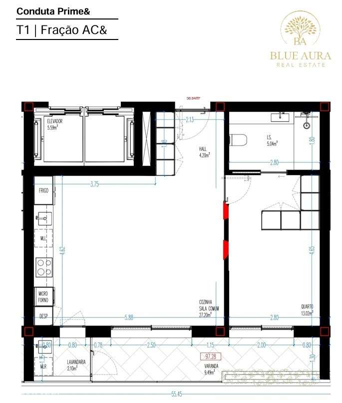 Apartamento T1 Novo em Condomínio Privado - Grande imagem: 2/12