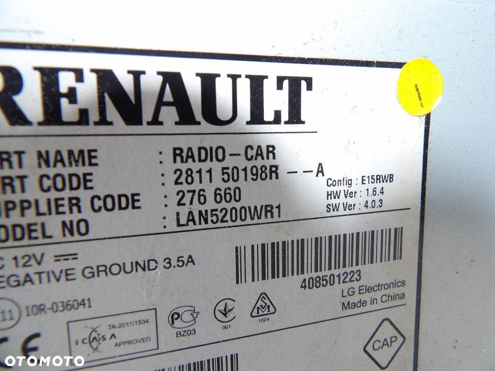 RENAULT CAPTUR RADIO 281150198R - 5