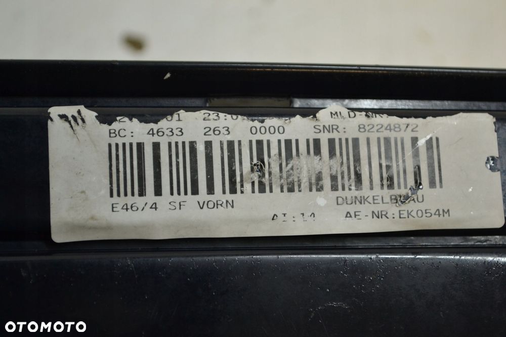 ZDERZAK PRZÓD PRZEDNI BMW 3 E46 SEDAN KOMBI 8195283 DUNKELBLAU - 8