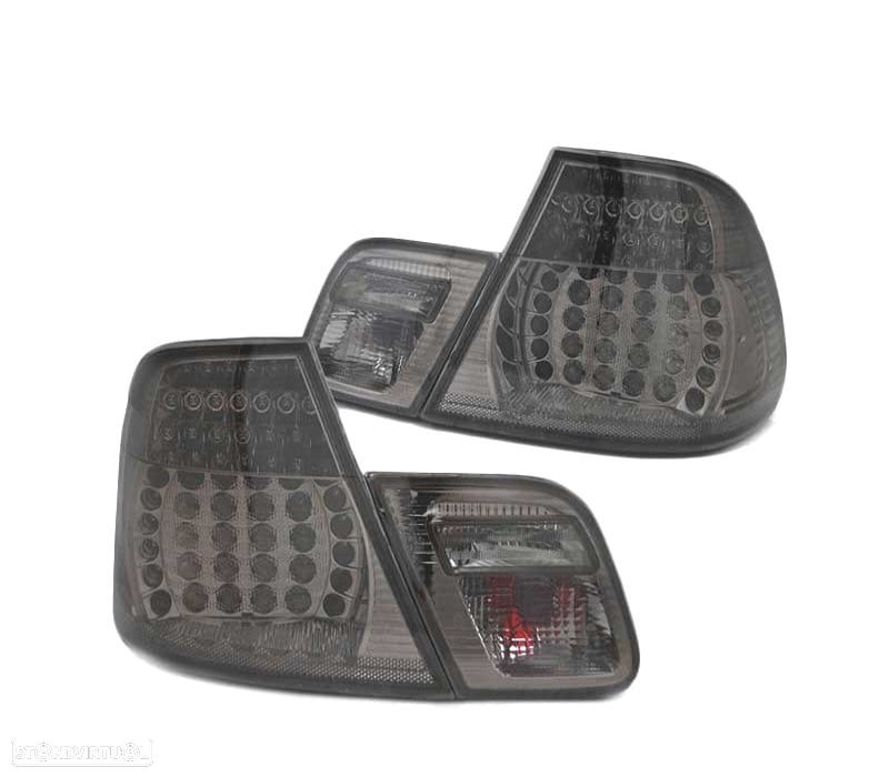 FAROLINS TRASEIROS BMW E46 COUPÊ 99-03 LED DINÂMICO FUMADOS ESCURECIDOS - 2