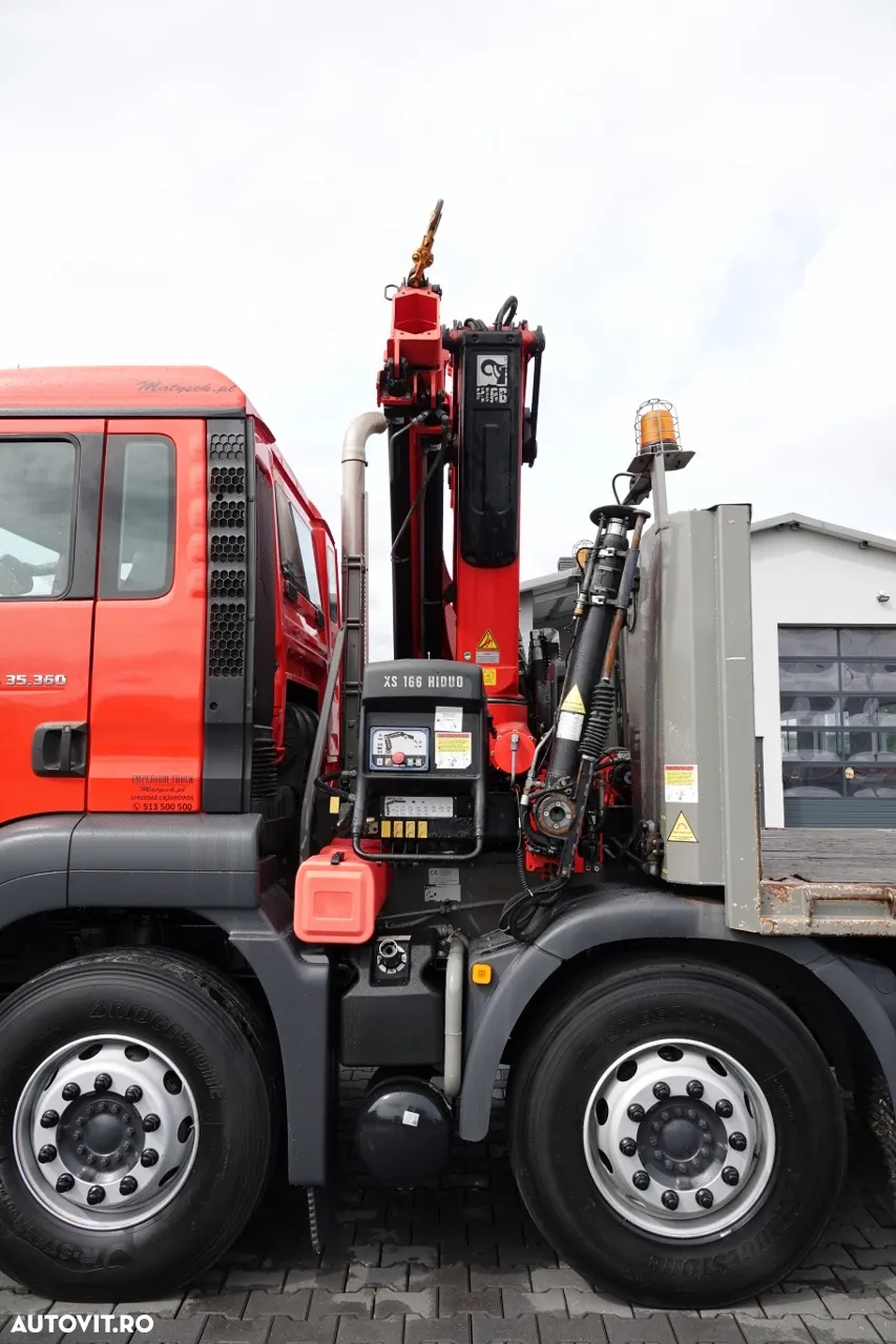 MAN TGS 35.360 / 8x2-4 / REMORCARE + HDS HIAB 166 E-2 / AXIE LIFTATOR / 4 AXI / GAMA HIDRAULICA / TROLIU / ASISTENTA RUTIERA / EURO 5 EEV - 21