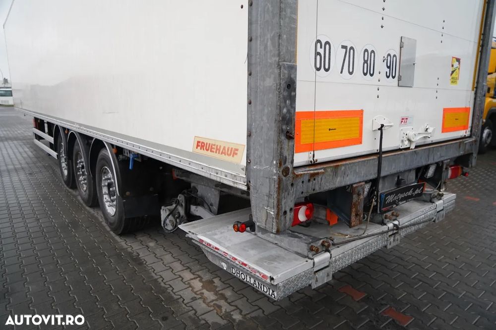 Fruehauf / SEMIREMORCĂ FURGON / STANDARD / LIFT HIDRAULIC DHOLLANDIA - 3.000 KG / PODEA REZISTENTĂ (HEAVY-DUTY) / SAF / UȘĂ TIP RULOU / - 13