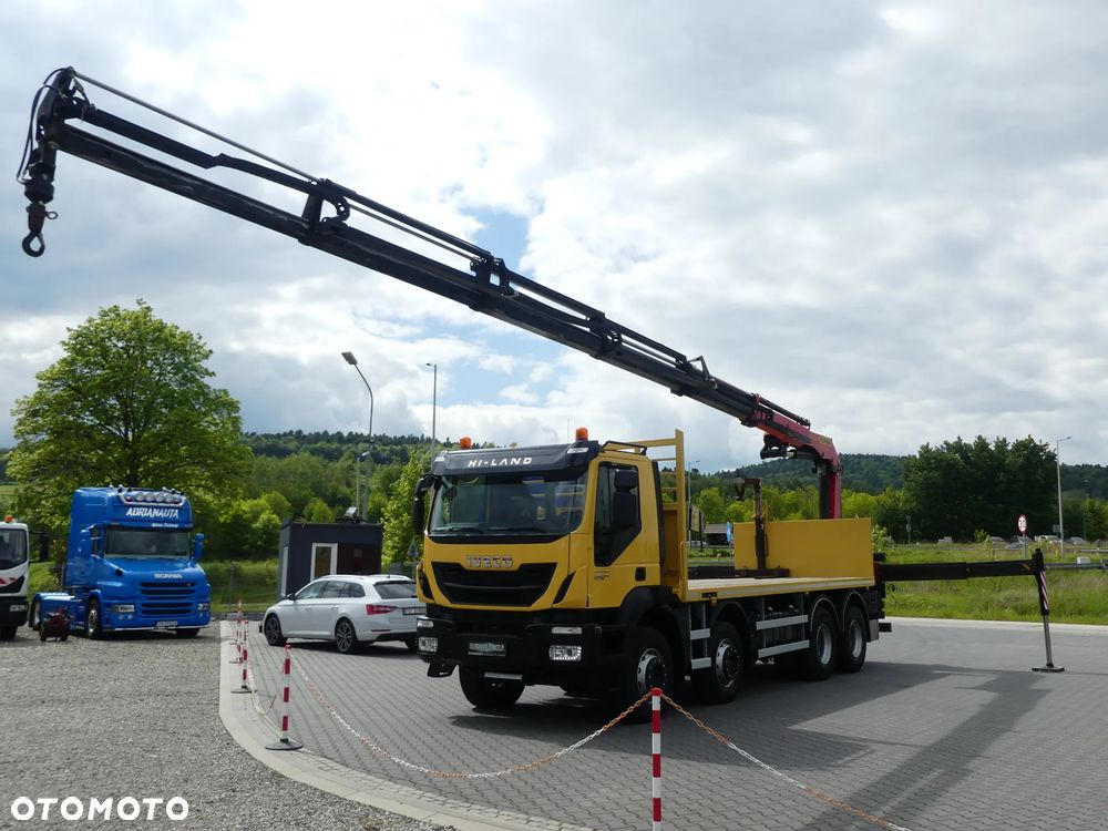 Iveco TRAKKER 450 / 8x4 / EURO 6 / HDS PALFINGER PK 22002-EH / NISKI PRZEBIEG / - 1