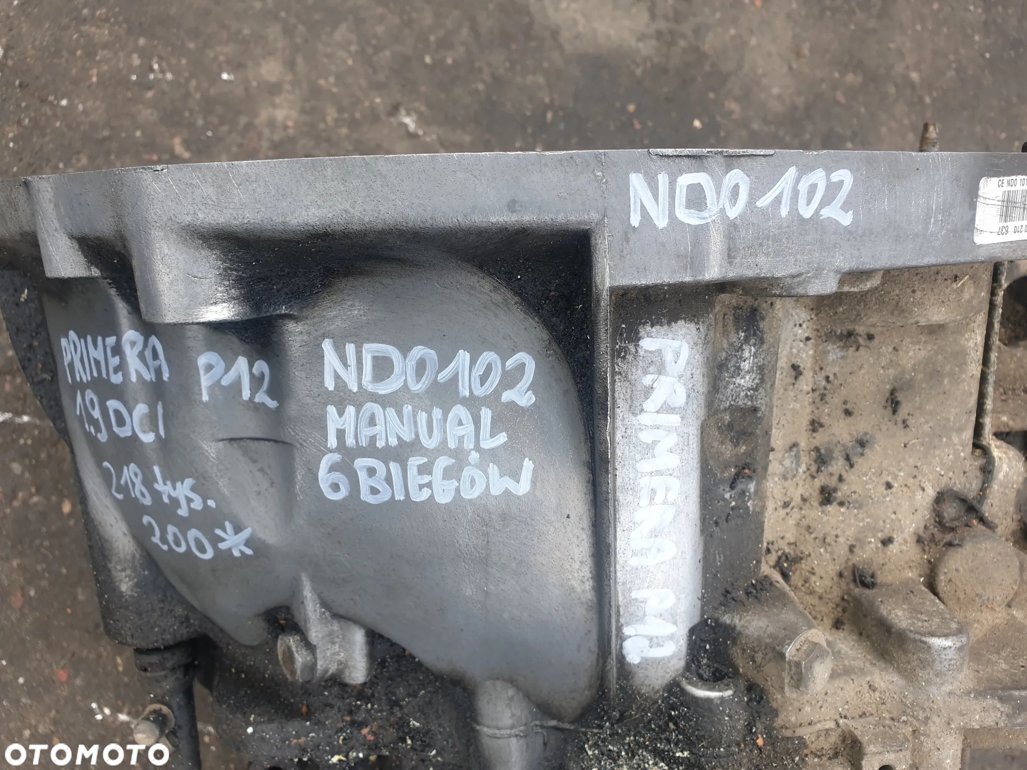 SKRZYNIA BIEGÓW ND0102 MANUALNA 6-BIEGOWA NISSAN PRIMERA P12 1.9 DCI - 5