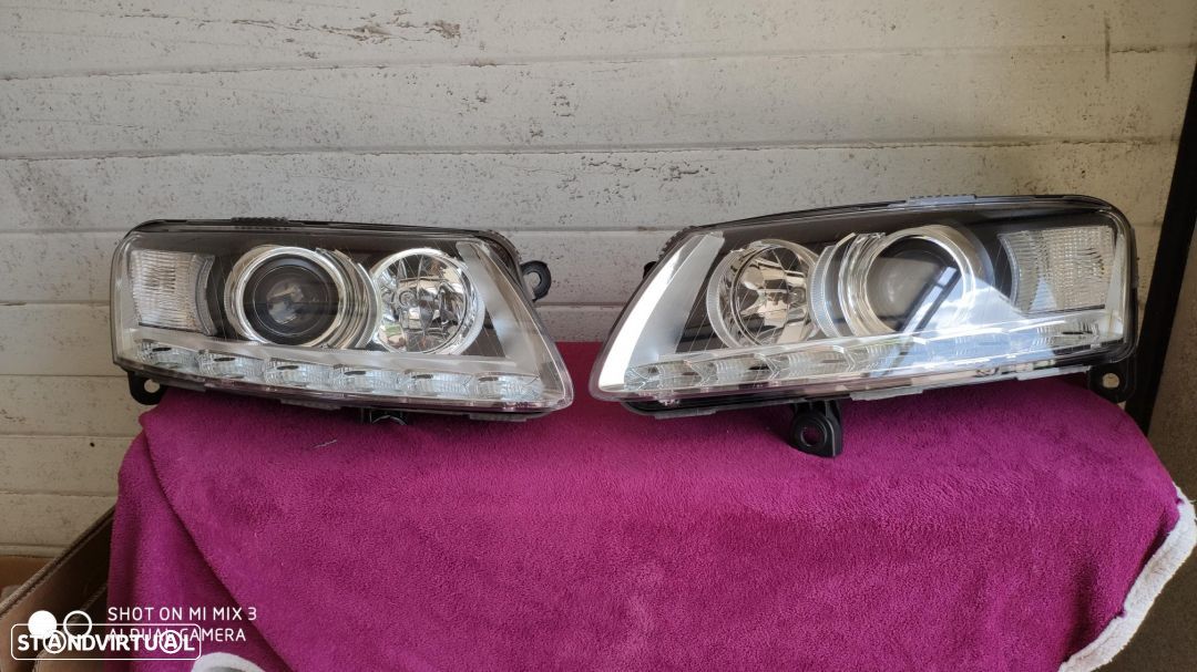 Faróis Bi-xenon Led Audi A6 4F facelift - 1