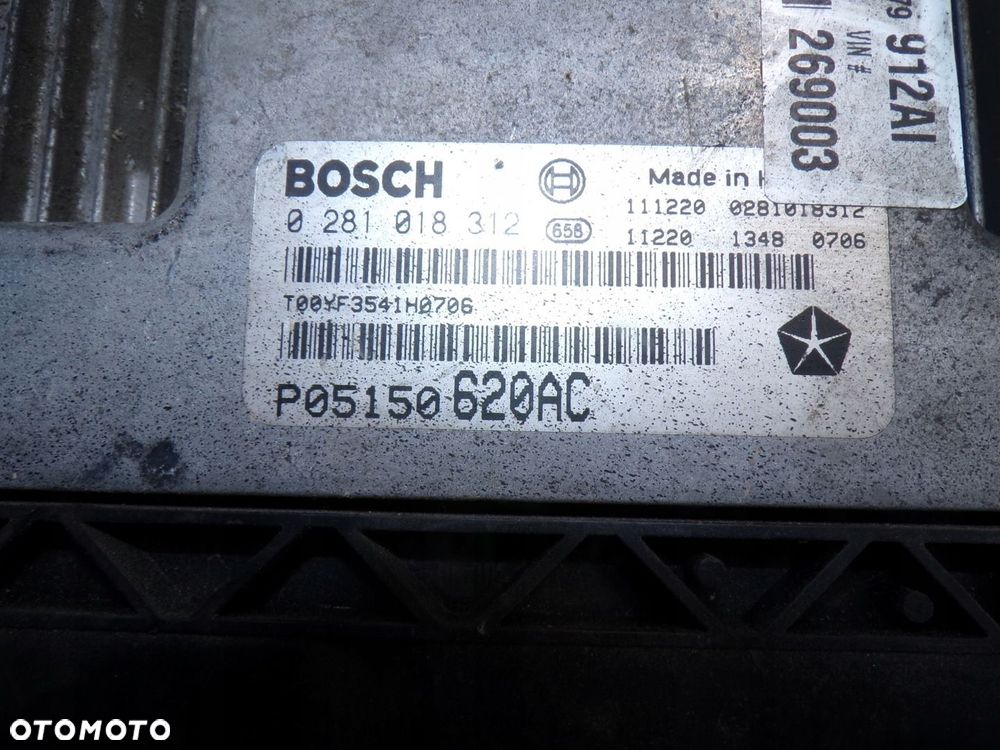 KOMPUTER SILNIKA ECU STEROWNIK FIAT FREEMONT 2.0 MJ 0281018312 P05150620AC - 2