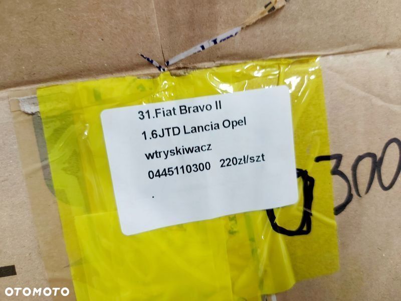 fiat bravo 2 ii 1.6 jtd lancia opel wtryskiwacz wtrysk paliwa 0445110300 - 7