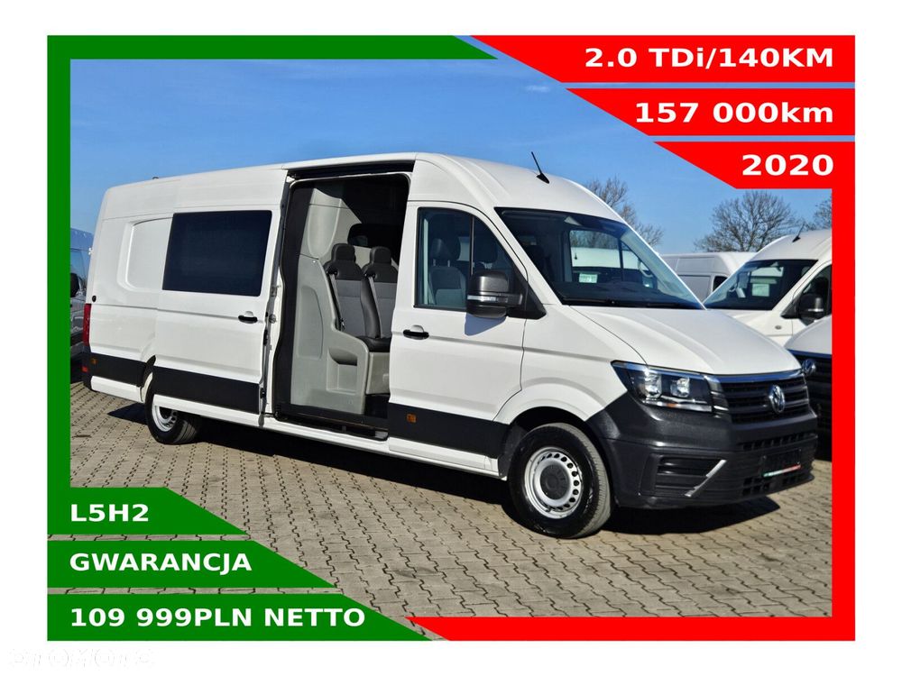 Volkswagen Crafter L5H2 *109999zł NETTO* Brygadówka 7 osób 2.0TDi/140KM - 1
