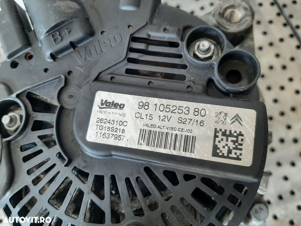 alternator 1.6 hdi  peugeot 308 208 5008 citroen c3 c4 9810525380 2624310c tg15s218 - 4