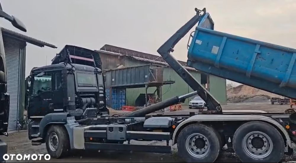 MAN TGS 26.440 6x4 – Meiller z systemem HDS (roll-off) + Kontener + Przyczepa – Euro 5 - 8