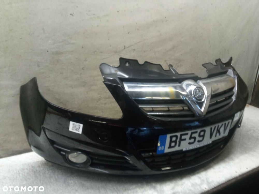 ^ ZDERZAK PRZÓD PRZEDNI DO OPEL CORSA D Z20R CZARNY HALOGENY - 3
