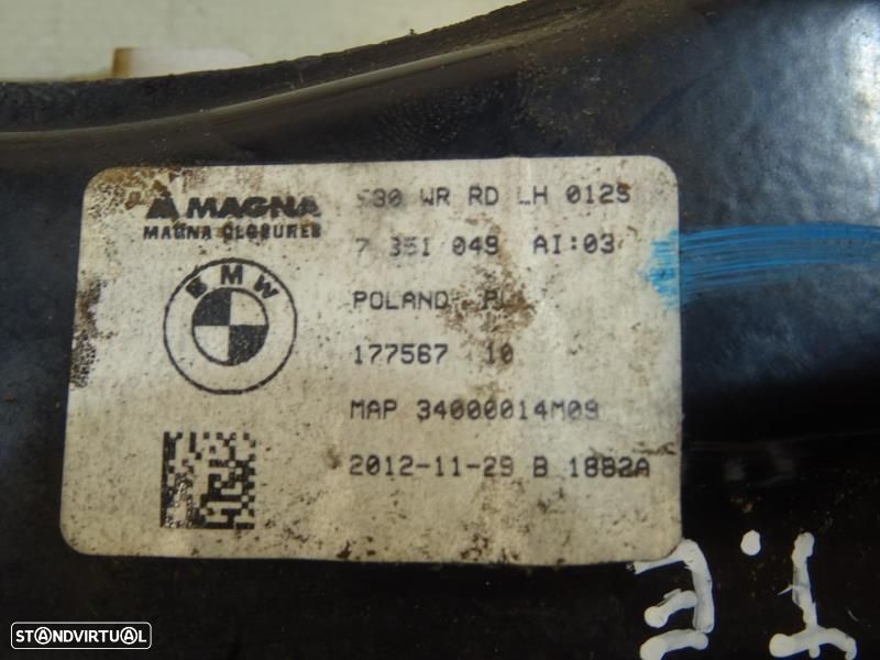 Elevador De Vidro Trás Esquerdo Bmw 3 Touring (F31)  7351049 / 177567 - 7