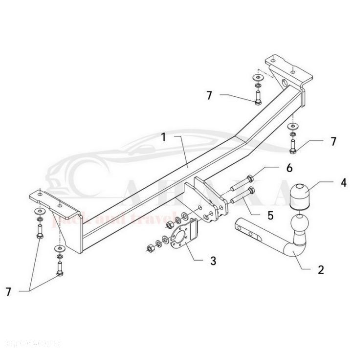 Hak Holowniczy Odkręcany Do Toyota Yaris Verso 1999-2006 - 5