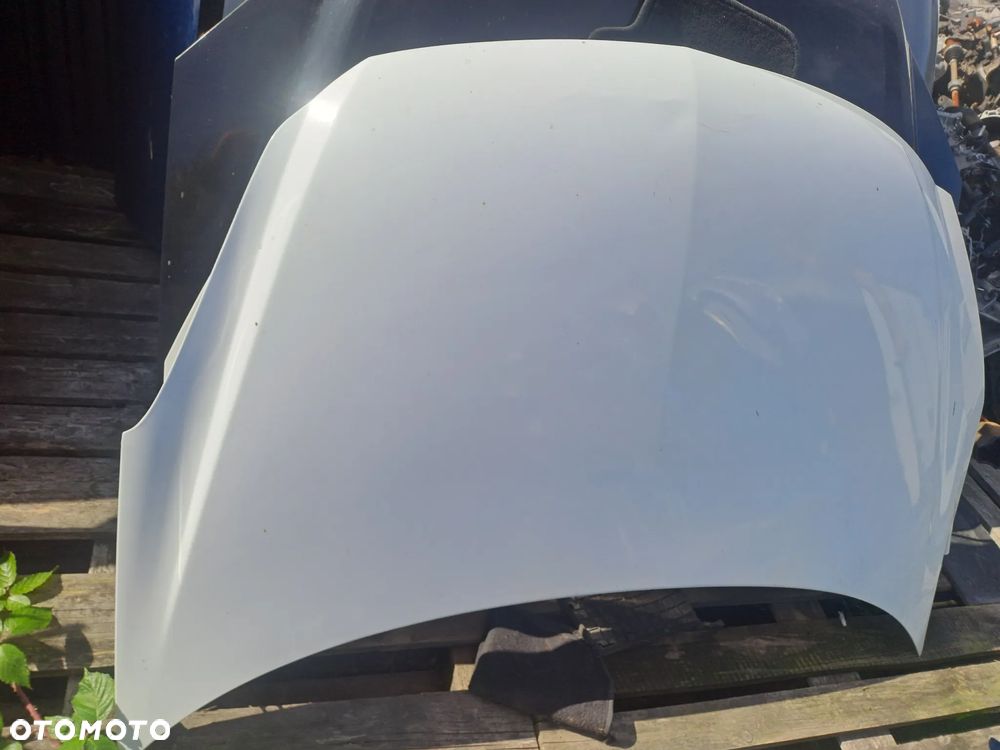 Opel Corsa D maska bez korozji kolor biały kod lakieru Z474 z zawiasami - 10