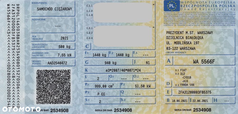Fiat PANDA VAN 2 osobowy Krajowy Bezwypadkowy I Właściciel - 9