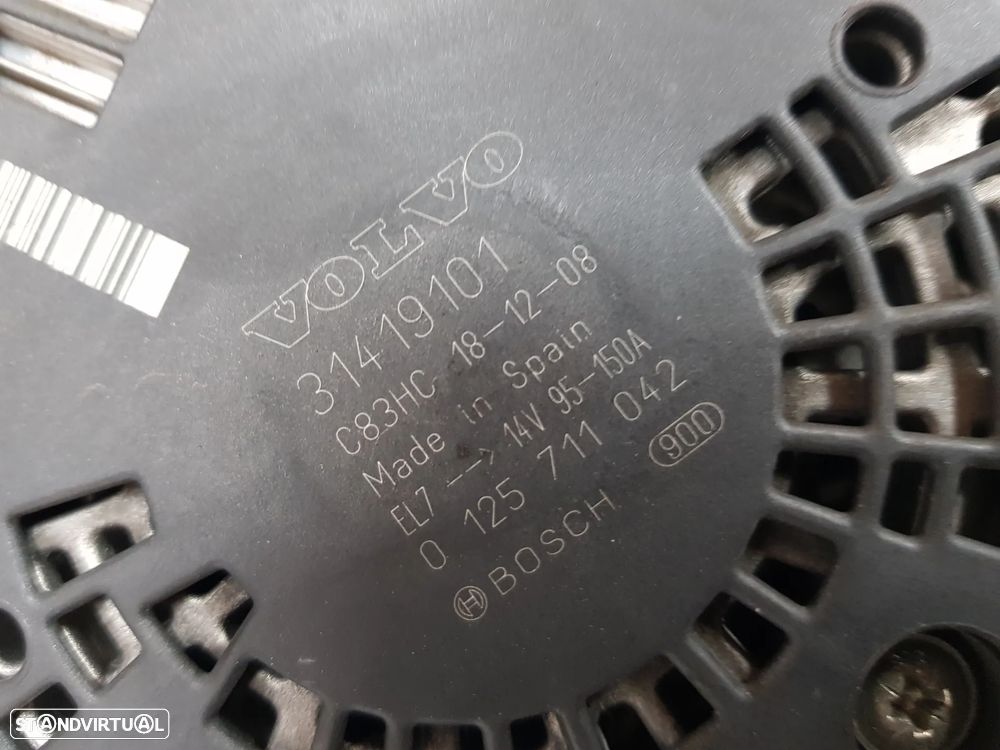 Alternador Volvo V40 2.0D S60 V60 2012-2019 ref. 31419101 - 4