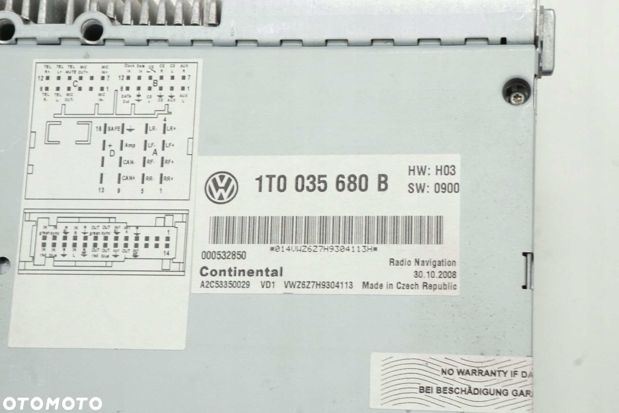 VW TIGUAN 5N 08R RADIO CD 1T0035680B - 3