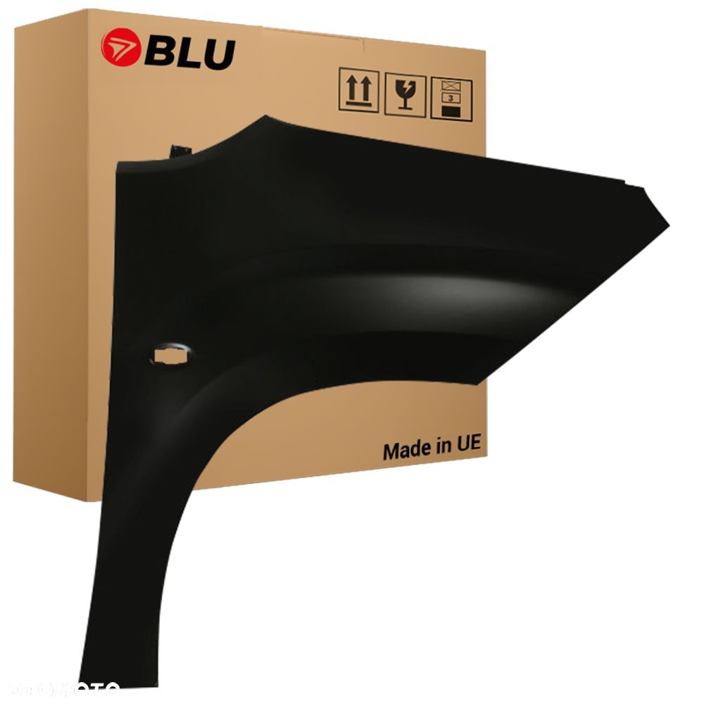 BLU Błotnik PEUGEOT PARTNER III 3 EXY prawy czarny 2018-2023 przód Noir Onyx - 1
