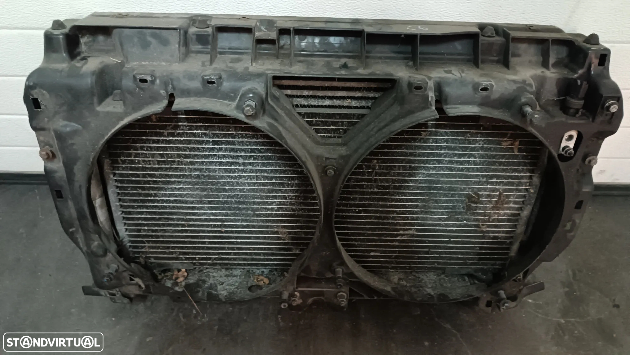 FRENTE EM FIBRA COM RADIADORES E INTERCOOLER CITROEN C6 2.7HDI 9645610280 - 2