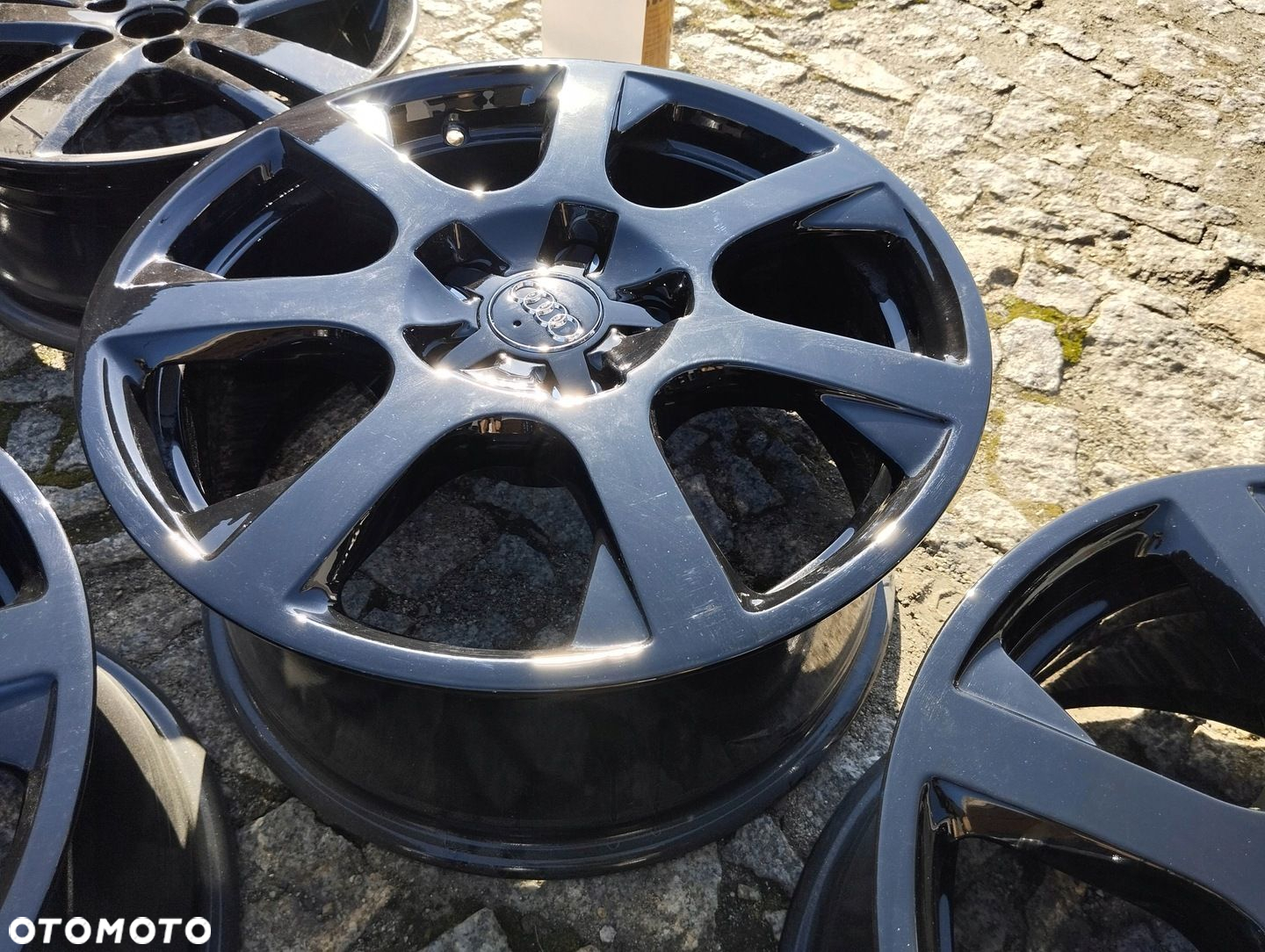 Felgi Alu Audi Q5 8R a6 a4 5x112 17 Czarny połysk - 7