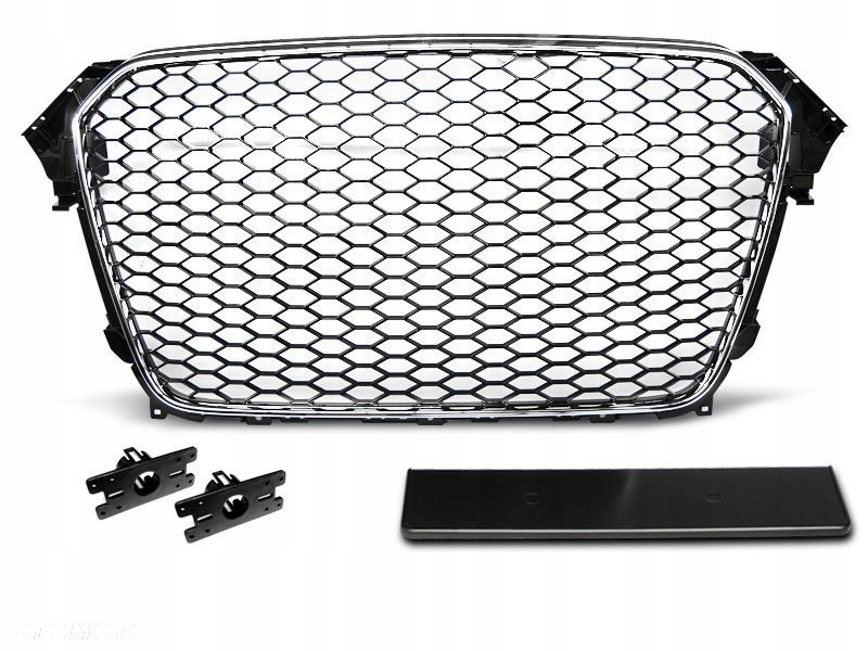 Atrapa Grill Audi A4 B8 11-15 Sport Chrome Black - 1