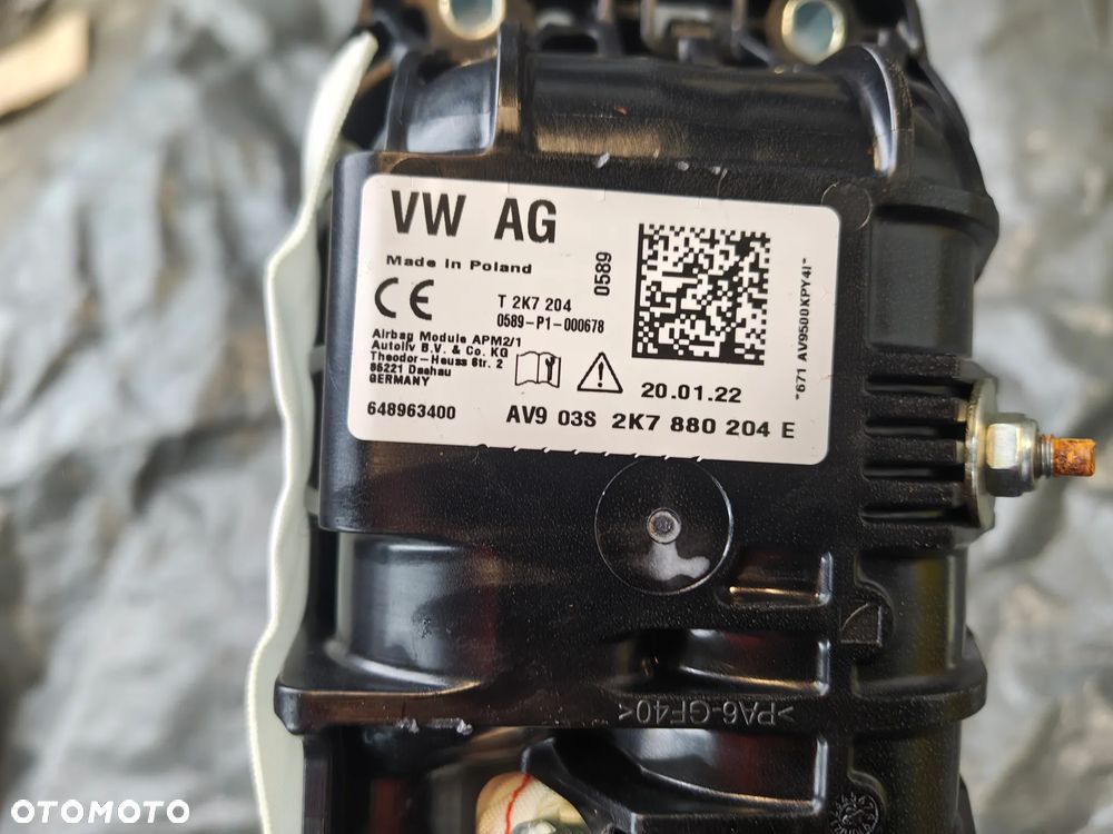 Vw Caddy V 2k7 poduszka powietrzna airbag pasażera 2K7880204E - 3