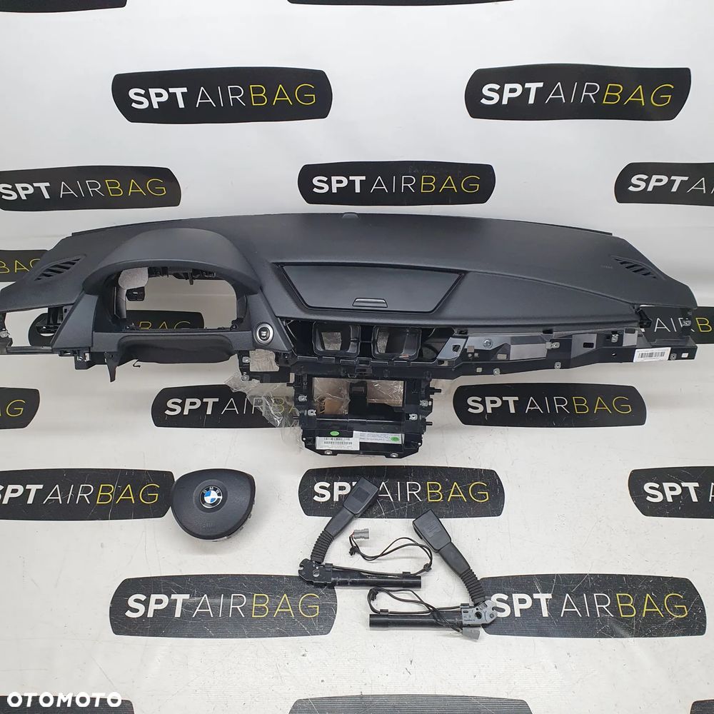 BMW X1 E84 DESKA ROZDZIELCZA KONSOLA KOKPIT PULPIT PODUSZKI AIRBAG AIR BAG NAPINACZE KIT SET - 1