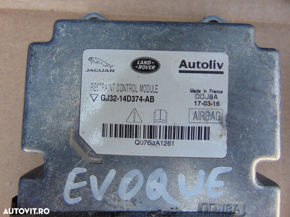 Plansa Bord Range Rover Evoque 2012-2018 aibag sofer pasager genunchi centuri stanga dreapta - 7