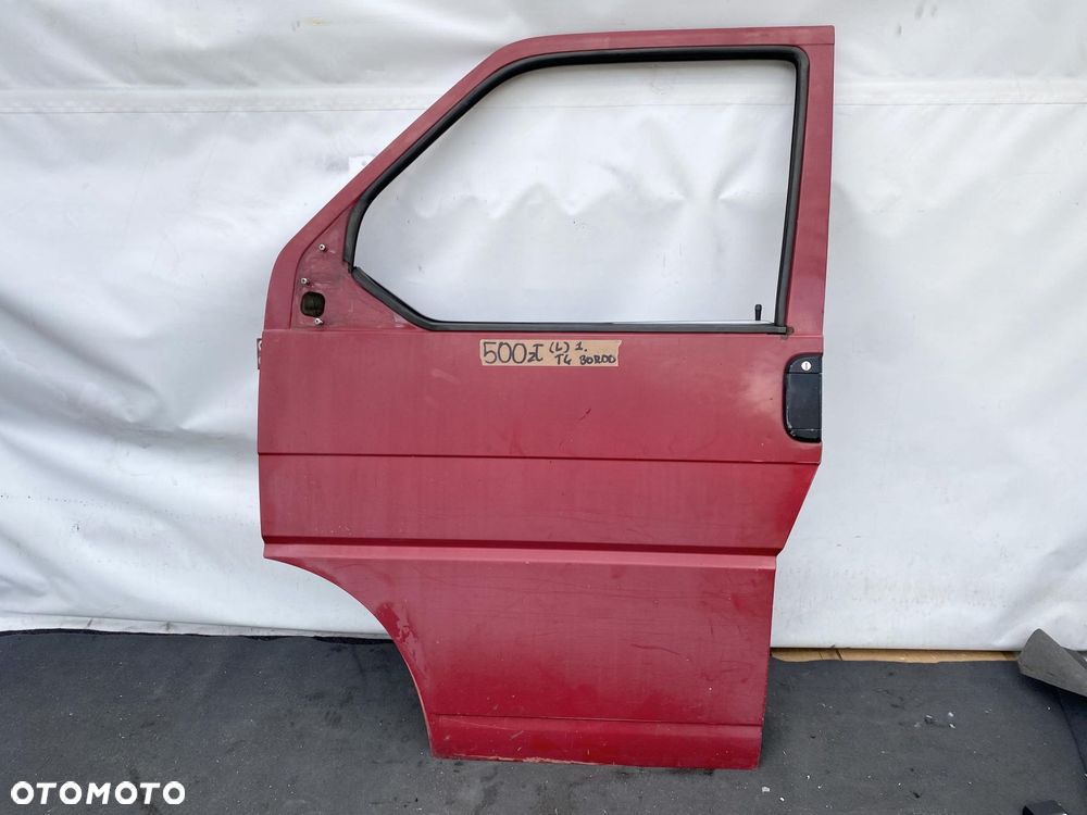 VW TRANSPORTER T4 96- DRZWI PRZEDNIE LEWE LEWY PRZÓD BORDO/CZERWONE ORYG. - 1