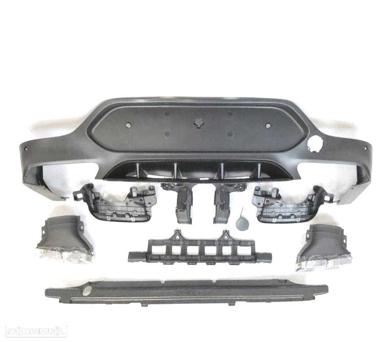 DIFUSOR TRASEIRO MERCEDES GLC X253 COUPÉ 15-18 LOOK AMG GLC63 + PONTEIRAS DE ESCAPE - 3