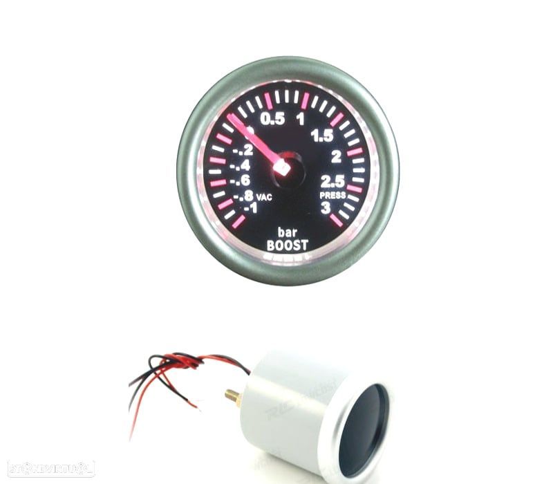 MANÓMETRO PRESSÃO DO TURBO PRETO - 1