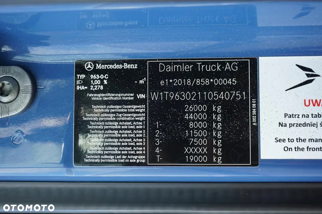 Mercedes-Benz ACTROS / 2545 / ACC / E 6 / MP 5 / ZESTAW PRZESTRZENNY 120 M 3 / BDF 2 X 7,82 M - 11