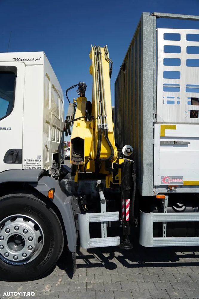 DAF LF 250 / 4X2 / LIVRARE - 7.30 + HDS HYVA HB 150XE3 / RADIOCOMANDĂ / ROTATOARE / MAX. CAPACITATE DE RIDICARE: 5200 KG / FURCĂ PENTRU PALEȚI / EURO 6 - 21
