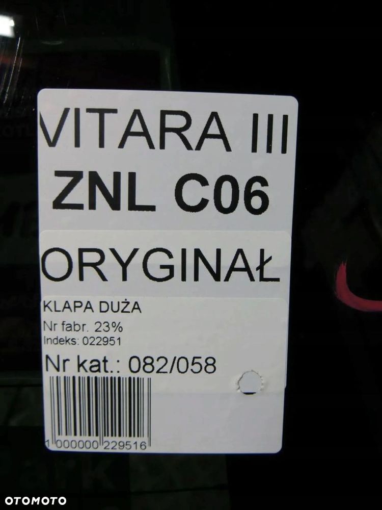 SUZUKI VITARA III KLAPA BAGAŻNIKA ZNL 15- - 9