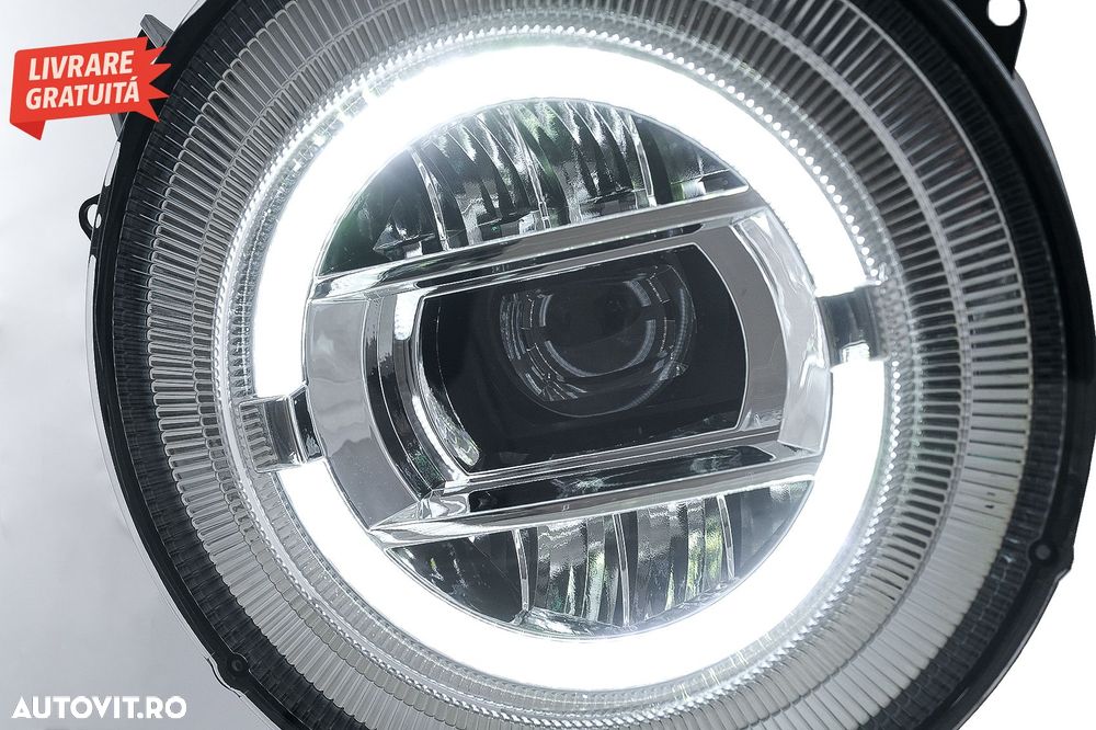 Faruri Full LED Mercedes G-Class W463 (2005-2017) Crom Facelift 2018 Design- livrare gratuita - 3