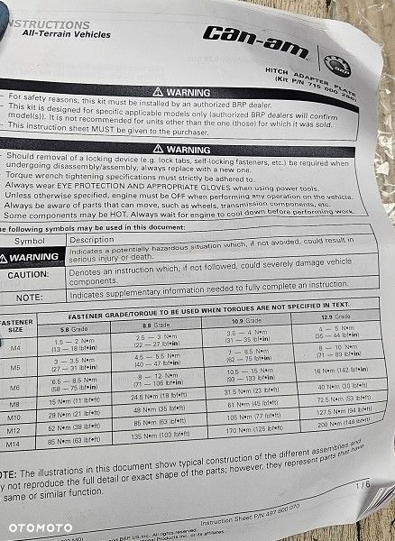 Adapter do haka holowniczego Can-Am Renegade Outlander - 10
