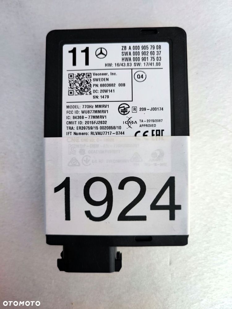 MERCEDES RADAR MODUŁ DISTRONIC A0009057908 - 1