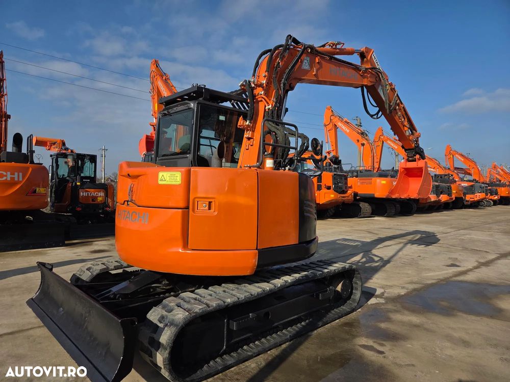 Hitachi ZX85, 8.5t,, 2021, 2.429h, lama,  CUPLA RAPIDA HIDRAULICA+ 3 CUPE NOI, instalatie picon, a doua inst. hidraulica, SENILE CAUCIUC NOI, protectie cabina, posibilitate leasing 4 ani-PROMOTIE 59.900 EUR+TVA - 3