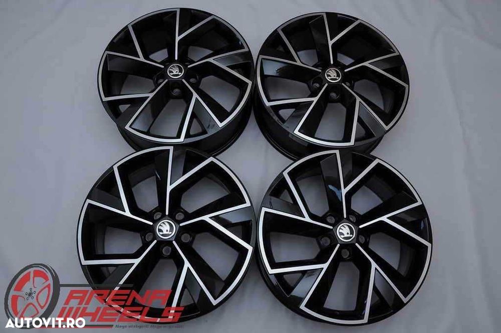 Jante Noi 19 inch Originale Skoda Kodiaq RS R19 Triglav Metallic Black - 1