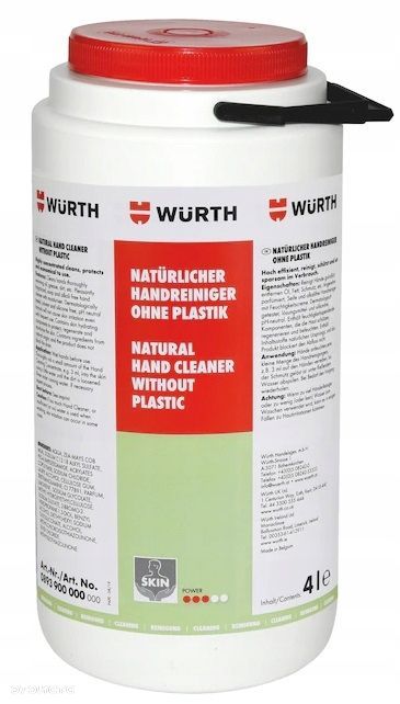 WURTH PREPARAT PASTA DO MYCIA CZYSZCZENIA RĄK 4L - 1