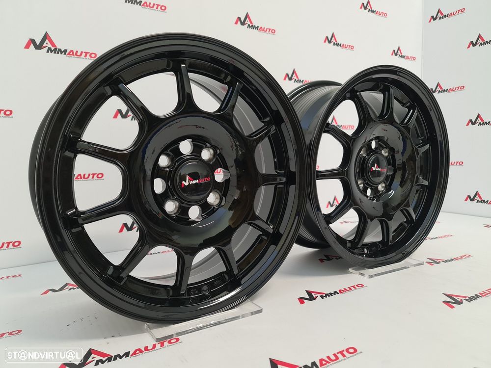 Jantes MMAuto Works 15 Preto Brilho (4x100) - 2