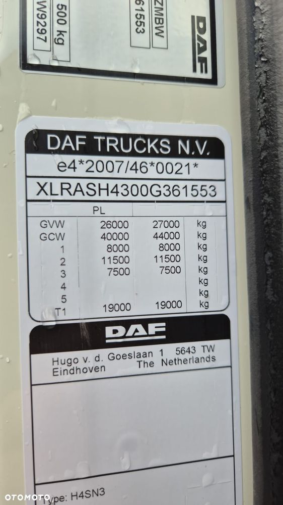 DAF DAF///XF///480///SUPER  SPACE CAB///2021///EURO6/// SKRZYNIOWY///26000 KG/// DŁUGOŚĆ 9.60///WECON/// WINDA///KLIMATYZACJA POSTOJOWA///WYŚWIETLACZ OBCIĄŻENIA///XENONY///STAN BARDZO DOBRY - 38