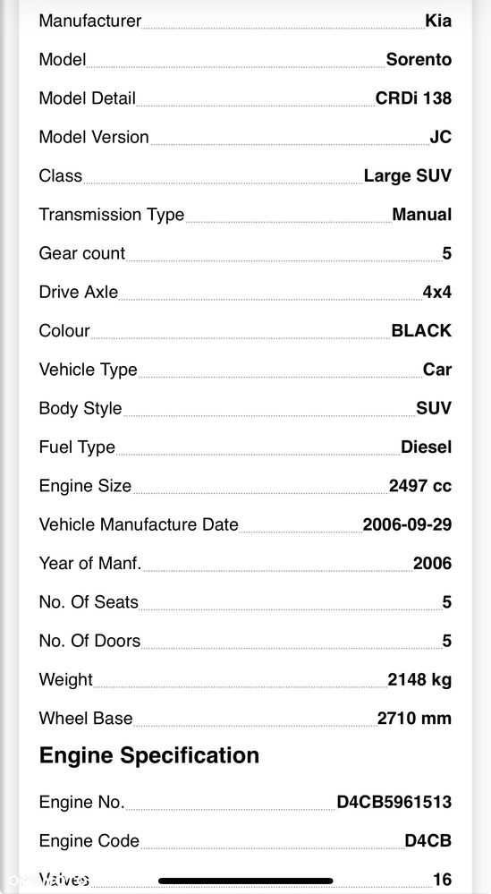 Skrzynia biegów  KIA  SORENTO 2.5D MANUALNA d4cb - 2