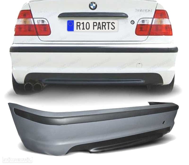 PÁRA-CHOQUES TRASEIRO BMW E46 BERLINA LOOK M 98-05 SEM PDC - 1