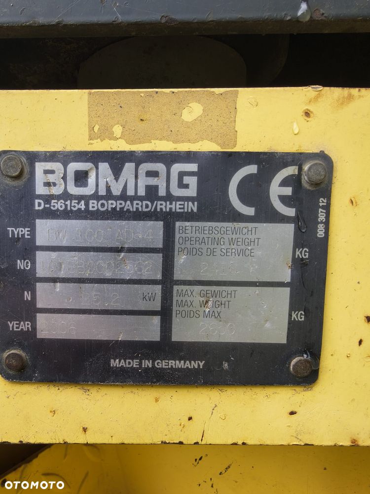 Bomag BW 100 AD-5 DYNAPAC CC HAMM HD AMMMAN 2xWIBRACJE SUPER STAN 1662 MTH VIBROMAX WALEC DROGOWY - 10