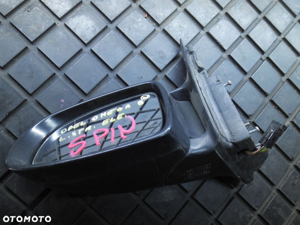 OPEL OMEGA B LUSTERKO ZEWNĘTRZNE LEWE ELEKTRYCZNE 5PIN NIEBIESKIE - 2