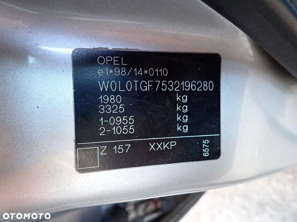 Opel Zafira A I 1,8 125KM Z18XE FILM LIFT MINIVAN 5B lakier Z157 2003r. INDEX - 10015 - 15